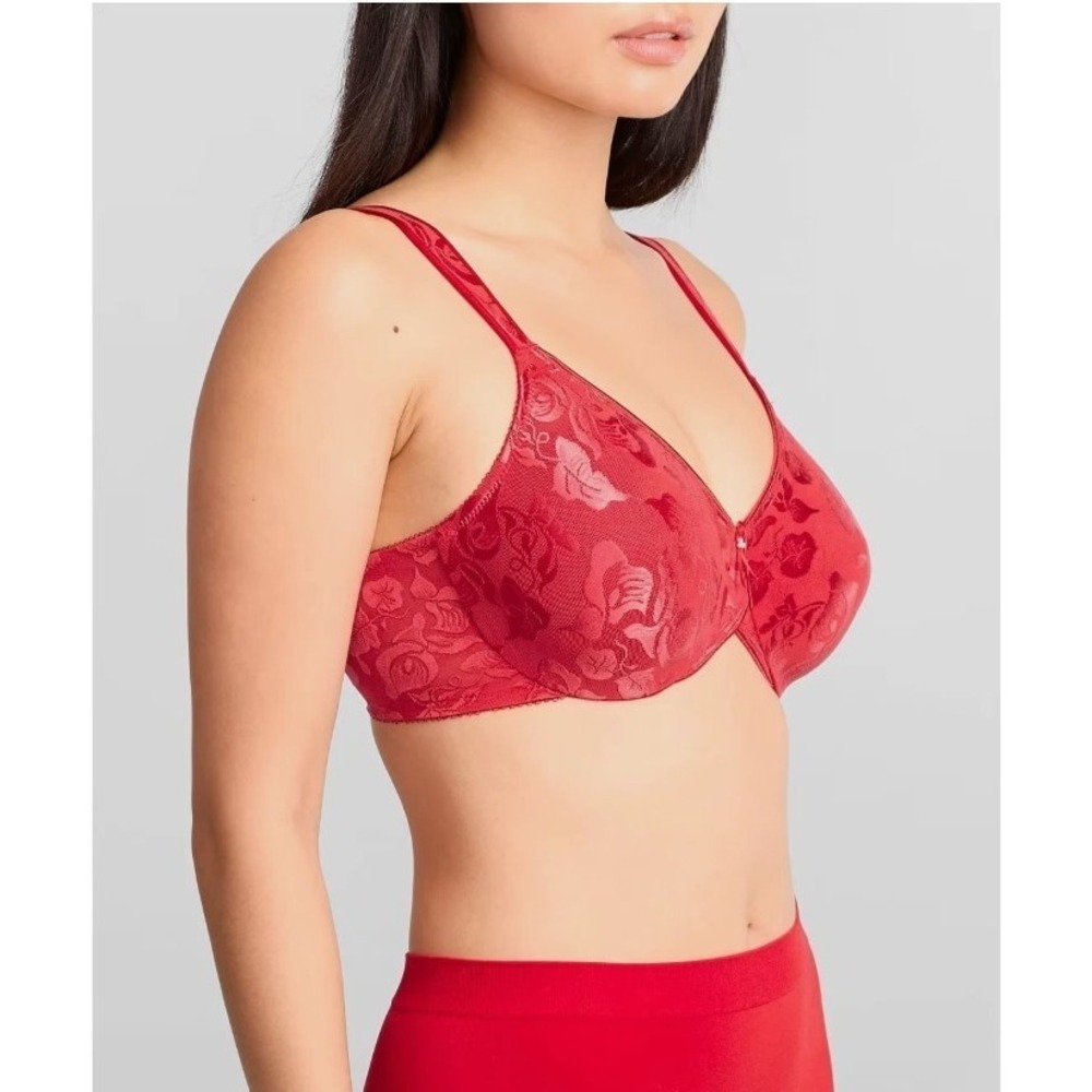 Wacoal Awareness Full Figure Seamless Underwire Bra 85567 Red 36D - Picture 3 of 3